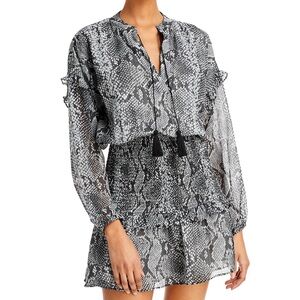 Aqua Snake Print Dress